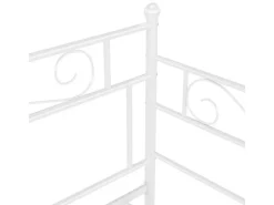 vidaXL Ausziehsofa Bettgestell Weiß Metall 90x200 cm Modell 5650979