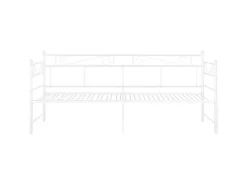 vidaXL Ausziehsofa Bettgestell Weiß Metall 90x200 cm Modell 5650979