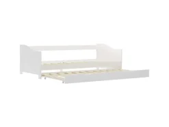 vidaXL Ausziehsofa Bettgestell Weiß Kiefernholz 90x200 cm617156