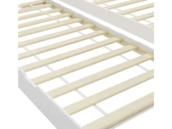 vidaXL Ausziehsofa Bettgestell Weiß Kiefernholz 90x200 cm617156