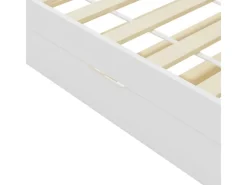 vidaXL Ausziehsofa Bettgestell Weiß Kiefernholz 90x200 cm617156