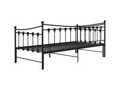 Online vidaXL Ausziehsofa Bettgestell Schwarz Metall 90x200 cm Modell 1650966