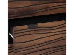 vidaXL Badezimmermöbel Set mit Regal 3-Tlg Braun Massives Mango-Holz 3310053 Walnuss Natur Braun