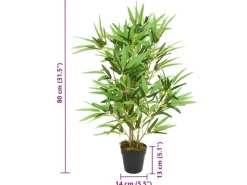 vidaXL Bambusbaum Künstlich 368 Blätter 80 cm Grün Modell 1