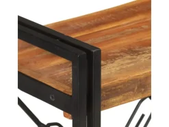 vidaXL Bücherregal 3 Fächer 60x30x80 cm Altholz Massiv