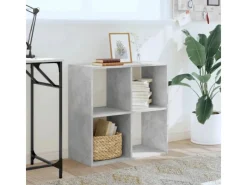 vidaXL Bücherregal Betongrau 68,5x32x68,5 cm Holzwerkstoff