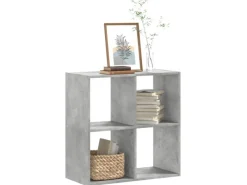 vidaXL Bücherregal Betongrau 68,5x32x68,5 cm Holzwerkstoff