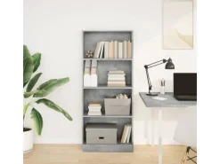Hot vidaXL Bücherregal 60x24x143 cm Holzwerkstoff 857815 Betongrau