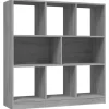 Outlet vidaXL Bücherregal Grau Sonoma 97,5x29,5x100 cm Holzwerkstoff