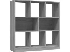 Outlet vidaXL Bücherregal Grau Sonoma 97,5x29,5x100 cm Holzwerkstoff