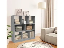 Outlet vidaXL Bücherregal Grau Sonoma 97,5x29,5x100 cm Holzwerkstoff
