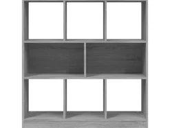 Outlet vidaXL Bücherregal Grau Sonoma 97,5x29,5x100 cm Holzwerkstoff