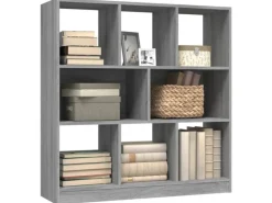 Outlet vidaXL Bücherregal Grau Sonoma 97,5x29,5x100 cm Holzwerkstoff