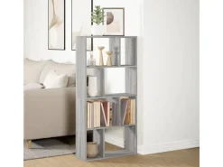 Outlet vidaXL Bücherregal Grau Sonoma 60x20x120 cm Holzwerkstoff 858152