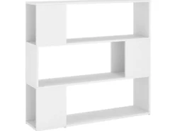 vidaXL Bücherregal Raumteiler Weiß 100x24x94 cm