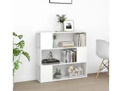 vidaXL Bücherregal Raumteiler Weiß 100x24x94 cm