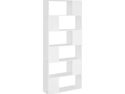 vidaXL Bücherregal Raumteiler Weiß 80x24x186 cm Holzwerkstoff
