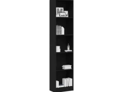 Best vidaXL Bücherregal Schwarz Eichen-Optik 40x24x176 cm Holzwerkstoff 862454 Eiche Schwarz