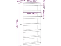 vidaXL Bücherregal Holzwerkstoff 3333925