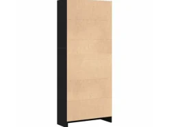 vidaXL Bücherregal Schwarz Eichen-Optik 60 x 24 x 143 cm Holzwerkstoff 862467