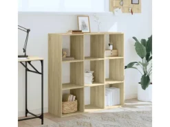 Hot vidaXL Bücherregal Sonoma-Eiche 102x32x102 cm Holzwerkstoff