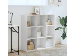 VidaXL Bücherregal Weiß 102x32x102 cm Holzwerkstoff