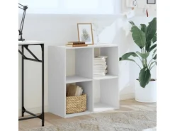 vidaXL Bücherregal Weiß 68,5x32x68,5 cm Holzwerkstoff