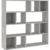 vidaXL Bücherregal/Raumteiler Betongrau 105x24x102 cm