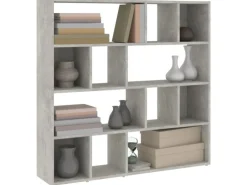 vidaXL Bücherregal/Raumteiler Betongrau 105x24x102 cm