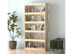 vidaXL Bücherregal/Raumteiler 80x30x167,4 cm Massivholz Kiefer