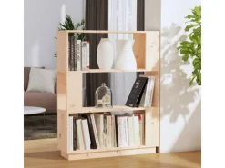 Best vidaXL Bücherregal/Raumteiler 80x25x101 cm Massivholz Kiefer