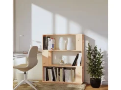 Best vidaXL Bücherregal/Raumteiler 80x25x101 cm Massivholz Kiefer
