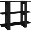 vidaXL Bücherregal/Raumteiler Schwarz 100×30×87 cm