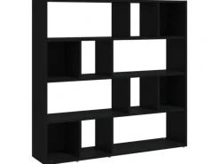 vidaXL Bücherregal/Raumteiler Schwarz 105x24x102 cm