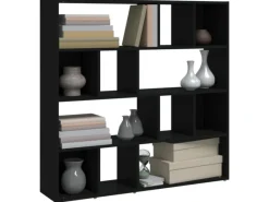 vidaXL Bücherregal/Raumteiler Schwarz 105x24x102 cm