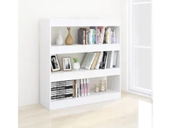 vidaXL Bücherregal/Raumteiler Weiß 100x30x103 cm