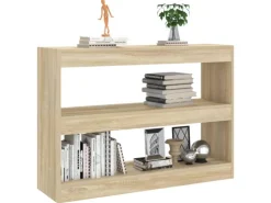 vidaXL Bücherregal/Raumteiler Sonoma-Eiche 100x30x72 cm