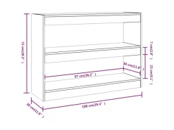 Outlet vidaXL Bücherregal/Raumteiler Weiß 100x30x72 cm