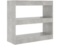 vidaXL Bücherregal/Raumteiler Betongrau 80x30x72 cm