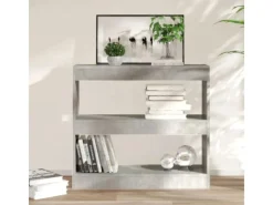 vidaXL Bücherregal/Raumteiler Betongrau 80x30x72 cm