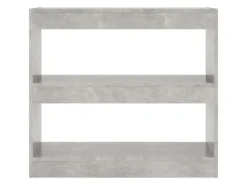 vidaXL Bücherregal/Raumteiler Betongrau 80x30x72 cm