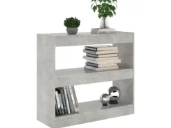 vidaXL Bücherregal/Raumteiler Betongrau 80x30x72 cm