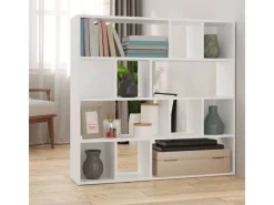 vidaXL Bücherregal/Raumteiler Weiß 105x24x102 cm