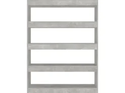 vidaXL Bücherregal/Raumteiler Betongrau 100x30x135 cm