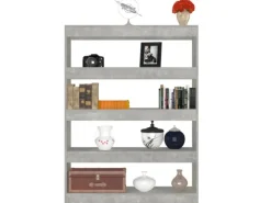 vidaXL Bücherregal/Raumteiler Betongrau 100x30x135 cm