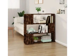 vidaXL Bücherregal/Raumteiler Räuchereiche 100x24x94 cm