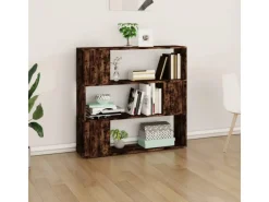 vidaXL Bücherregal/Raumteiler Räuchereiche 100x24x94 cm