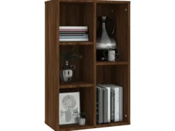 Clearance vidaXL Bücherregal/Sideboard Braun Eiche 50x25x80 cm Holzwerkstoff