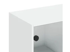 New vidaXL Bücherschrank mit Türen 136x37x142 cm Holzwerkstoff Weiß