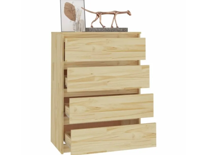 vidaXL Beistellschrank 60x36x84 cm Massivholz Kiefer 808103